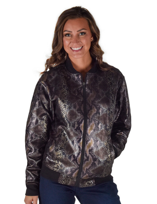 Jacket  (Black Snakeskin Mid-weight Stretch)