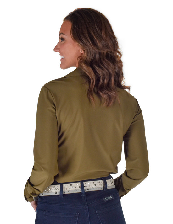 Pullover Button Up (Olive Breathe Lightweight Stretch Jersey)