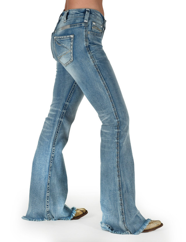Girl's Cowgirl Tuff Jeans - Pink BootStitch Trouser