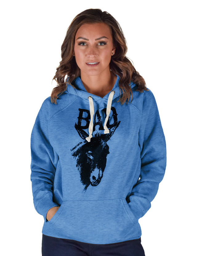 Bad A$$ Print Unisex Hooded Sweatshirt (Royal Blue)