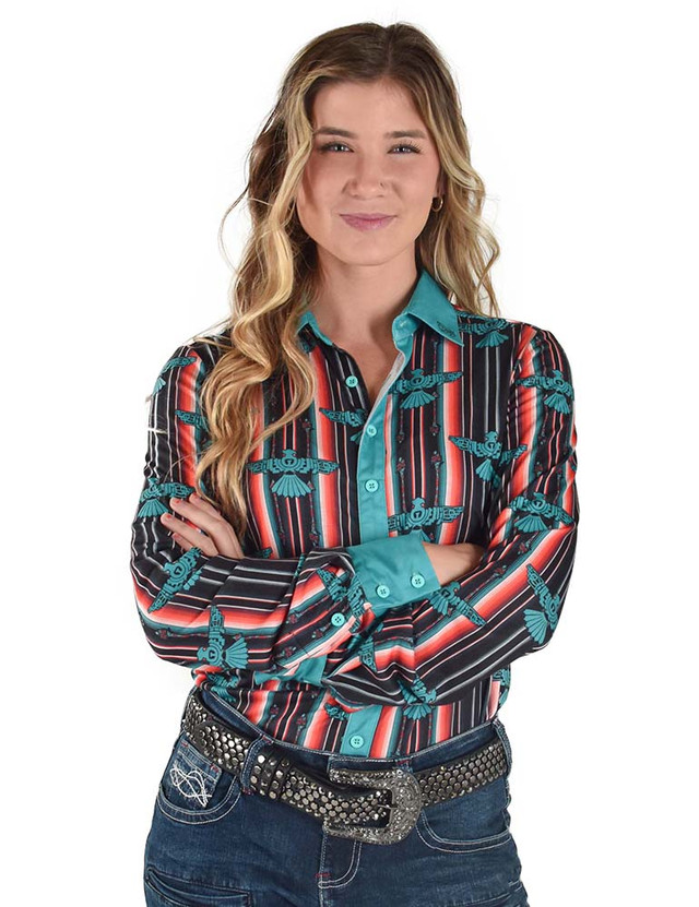 Pullover Button-Up (Serape Thunderbird Mid-weight Stretch Jersey)