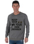 Bobber print unisex crew-neck (heather gray)