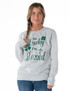 Not Lucky Blessed Print LADIES Fit Crew-Neck (Ash)