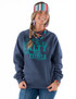 Salty Tequila Print Ladies Fit Crew Neck (Navy)