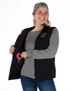 Stretch microfiber vest with embroidered logo (black)