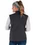 Stretch microfiber vest with embroidered logo (charcoal)