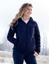 Stretch microfiber jacket with embroidered logo (navy)