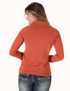 Breathe Instant Cooling UPF full zip cadet long sleeve with front pouch pocket (rust)