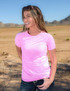 Breathe Instant Cooling UPF short sleeve raglan/baseball tee (bubblegum pink)