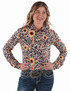 Pullover Button-Up (leopard and sunflowers print)
