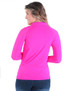 Breathe Instant Cooling UPF full zip cadet long sleeve with front pouch pocket (hot pink)