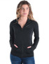 Breathe Instant Cooling UPF full zip cadet long sleeve with front pouch pocket (black)