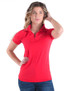 Breathe Instant Cooling UPF quarter zip short sleeve tee (bright red)