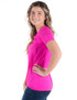 Breathe Instant Cooling UPF short sleeve  raglan/baseball tee (hot pink)