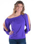 Breathe Instant Cooling UPF flowy blouse with open sleeves (purple)