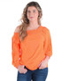 Breathe Instant Cooling UPF flowy blouse with open sleeves (tangerine)