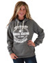 Hard Knocks UNISEX pullover hooded sweatshirt (gray with white print)