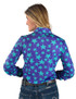Pullover Button-Up (Purple and Turquoise Stars Mid-weight Stretch Jersey)
