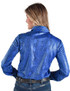 Pullover Button-Up (Blue Snake Mid-weight Faux Leather)