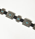 Stone Studded Concho Leather Belt (black leather)