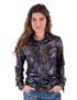 Pullover Button-Up (Foil Leopard Mid-weight Stretch Jersey)