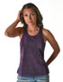 Flowy Gathered Racerback Tank Top (Purple Lightweight Shimmer Breathe)