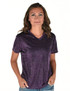 Short Sleeve V-Neck Tee (Purple Lightweight Shimmer Breathe)