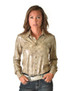 Pullover Button Up (Tan Lightweight Jersey Metallic Snakeskin)