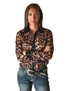 Pullover Button Up (Leopard Satin With Black Satin Accents)