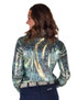 Pullover Button Up (Colorful Print With Iridescent Foil in Lightweight jersey)