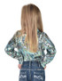 Girls Pullover Button Up (Colorful Print With Iridescent Foil in Lightweight jersey)