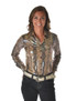 Pullover Button Up (Tan Snake Print With Iridescent Foil in Mid-Weight jersey)