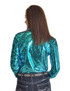 Pullover Button Up (Shiny Turquoise Mid-weight)