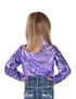Girls Pullover Button Up (Shiny Purple Mid-weight)