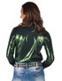 Pullover Button Up (Dark green Shiny Metallic Lightweight Stretch Jersey)
