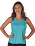 Flowy Tank Top (Sheer Leopard And Turquoise Breathe Lightweight Stretch Jersey)