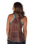 Flowy Tank Top (Sheer Leopard And Turquoise Breathe Lightweight Stretch Jersey)