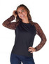 Long Sleeve Tee (Sheer Leopard And Black Breathe Lightweight Stretch Jersey)