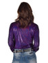 Pullover Button Up (Purple Foil Lightweight Stretch Jersey)