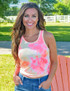 Flowy Tank Top (Pink And Yellow Sherbet Lightweight Stretch Jersey)