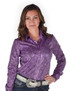 Pullover Button Up (Purple Metallic Snakeskin Lightweight Stretch Jersey)