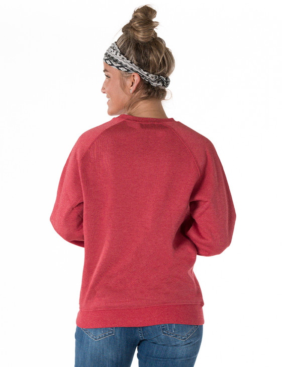 Pledge Print Junior Crew Neck Sweatshirt (Red)