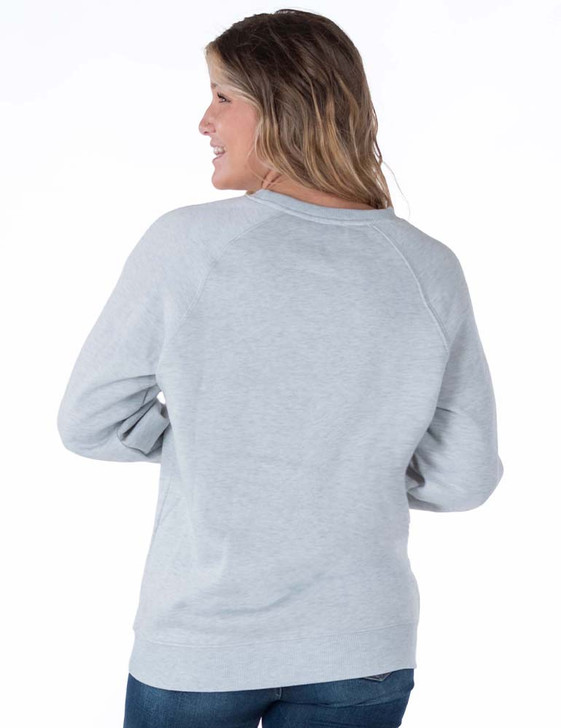 Mornings Are Bull Print Junior Crew Neck (Ash)