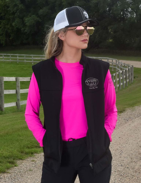 Stretch microfiber vest with embroidered logo (black)