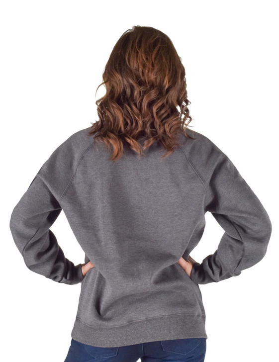 Sweat Dries White Print JUNIOR Crew Neck (Charcoal)
