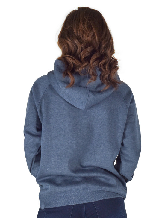 Aztec Cream Print Unisex Hooded Sweatshirt (Navy)