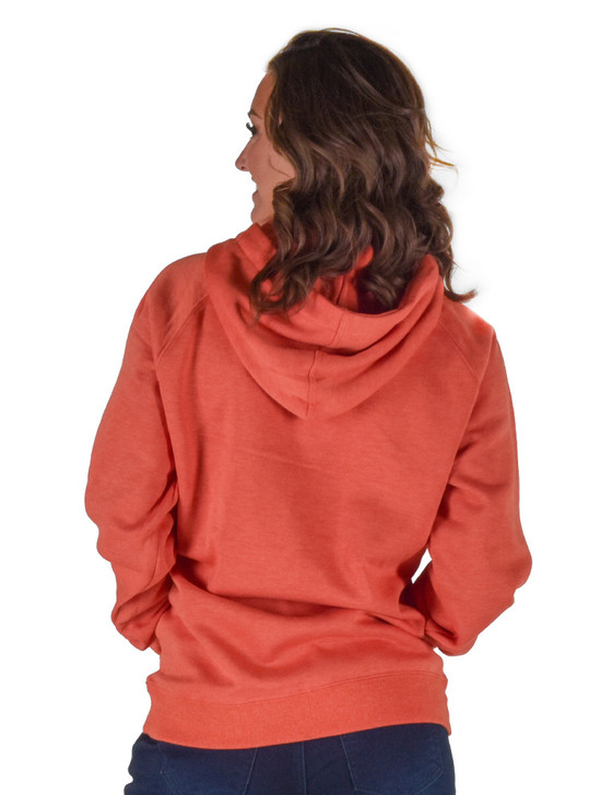 Be Strong, Be Humble, Be a Bad A$$ Black Print JUNIOR Hooded Sweatshirt (Tangerine)