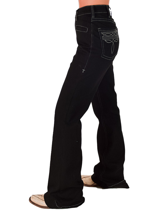 Black Boot Stitch Trouser