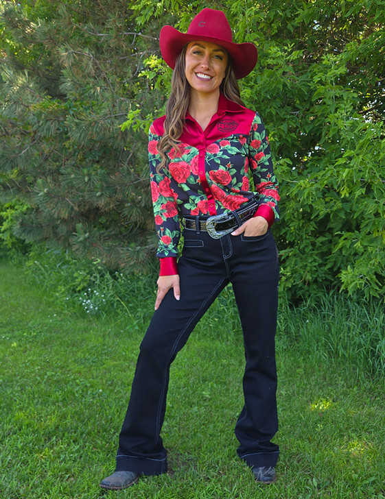 Black Boot Stitch Trouser