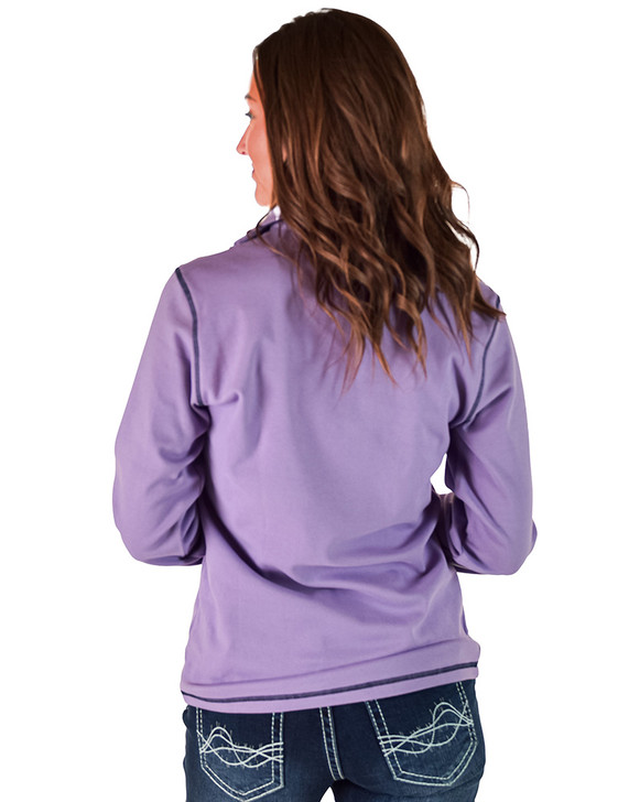 Lavendar Fleece Stretch 1/4 Cadet Zip